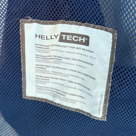 HELLY HANSEN Watertight Technology Jacket Blue/ Gray Size Large Packable - Picture 7 of 15